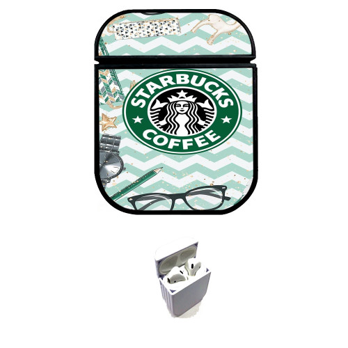 starbucks logo blue wallpaper Custom airpods case