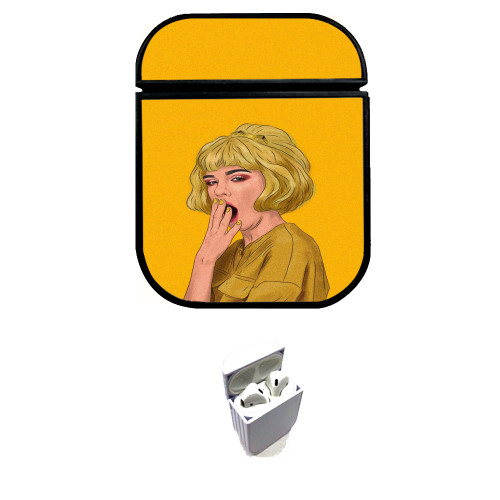 yellow beautiful girl Custom airpods case