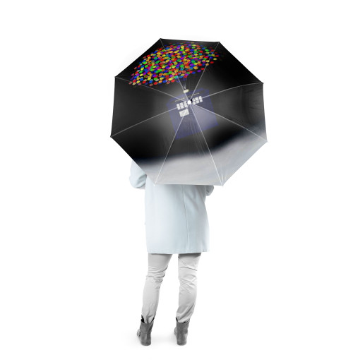 Up In The Tardis Custom Foldable Umbrella