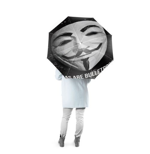 Vendetta Ideas are Bulletproof Custom Foldable Umbrella