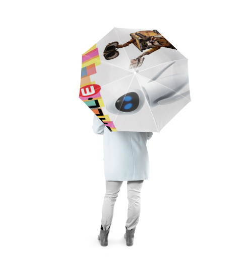 Wall e and eve  2 Custom Foldable Umbrella