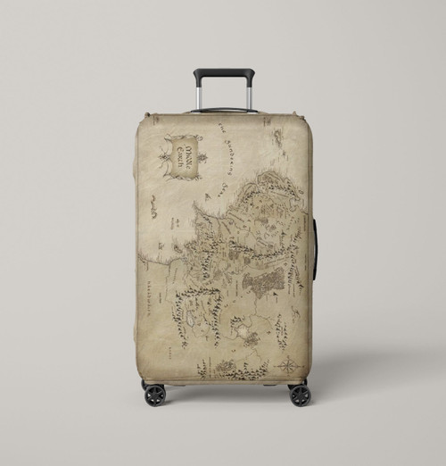 lord of the rings map of middle earth Luggage Cover