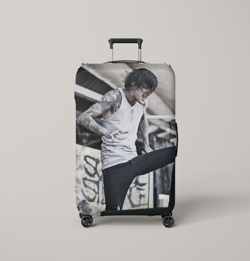 suicide silence grey crouch Luggage Cover