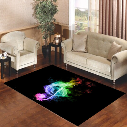 Music Notes Colour Living Room Carpet Rugs Coverszy