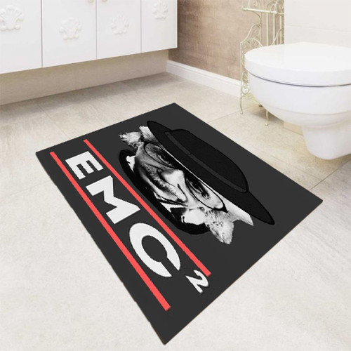 Albert Einstein Geeky Emc2 bath rugs