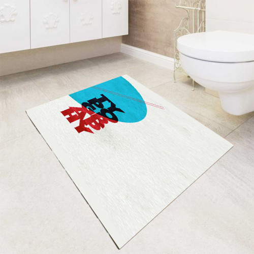 Typography bath rugs