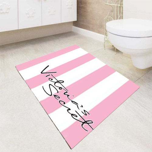 Victoria Secret stripes wht tall bath rugs