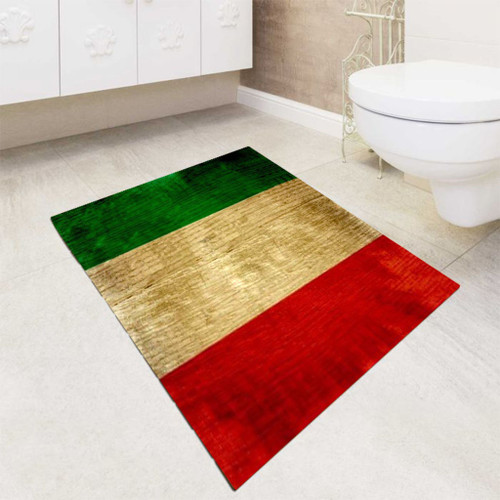 Vintage Italian Flag bath rugs