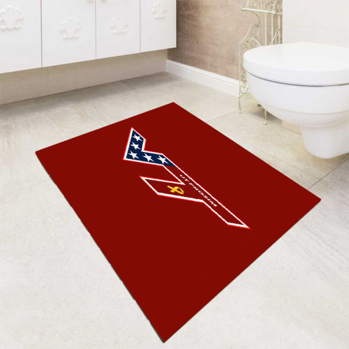Virginia Tech Red bath rugs
