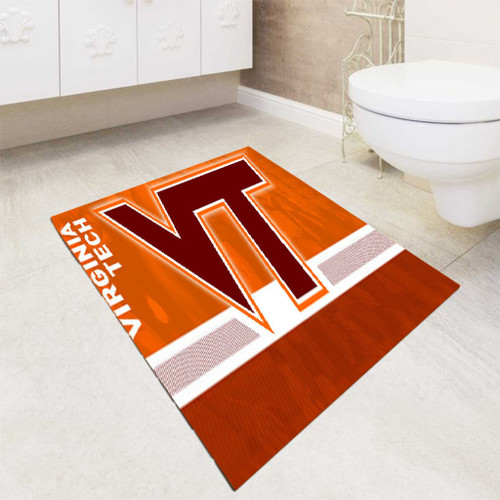 Virginia Tech Stripe bath rugs