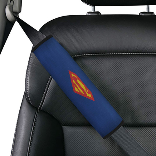 superman logo on blue Car seat belt cover