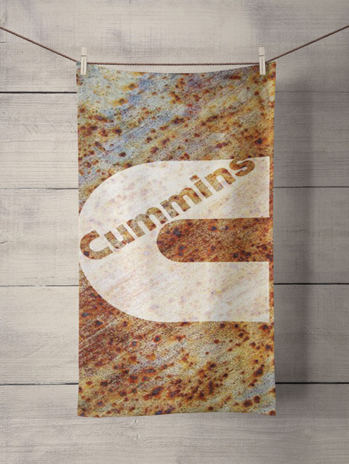 CUMMINS METAL PATTERN Custom Towel