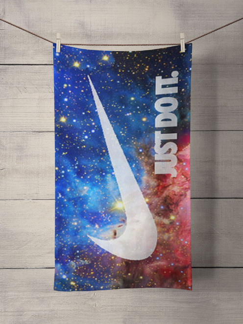 Galaxy Nebula Just Do It 2 Custom Towel