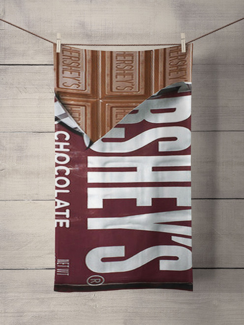 Hershey Chocolate Candy Bar Custom Towel