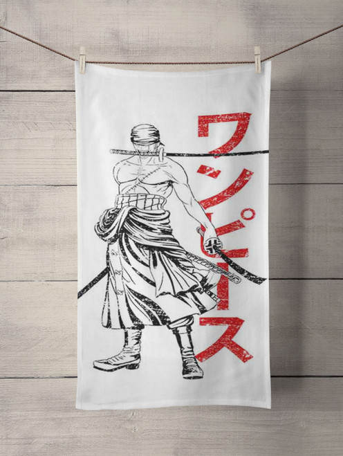 Zoro Pirate Hunter One Piece Anime Custom Towel