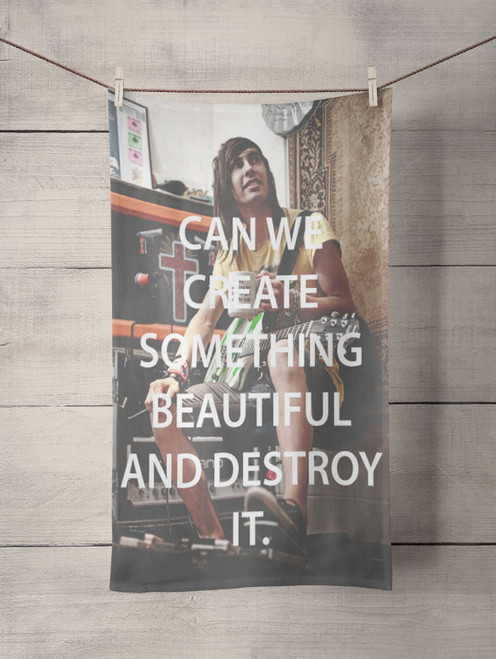 pierce the veil house lyrics Custom Towel