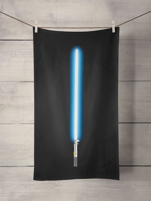 stars wars lightsaber blue 2 Custom Towel