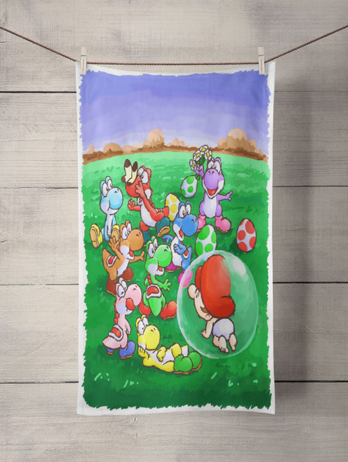 super mario yoshis Custom Towel