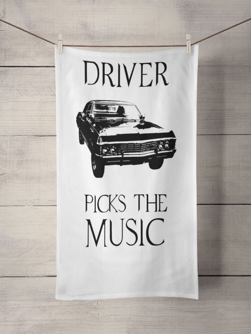 supernatural driver music car Custom Towel