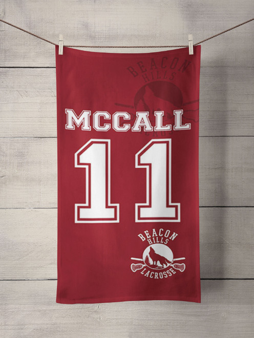 teen wolf mccall lacrosse jersey Custom Towel