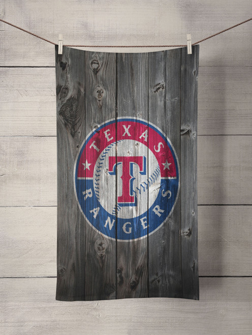 texas ranger wood logo Custom Towel