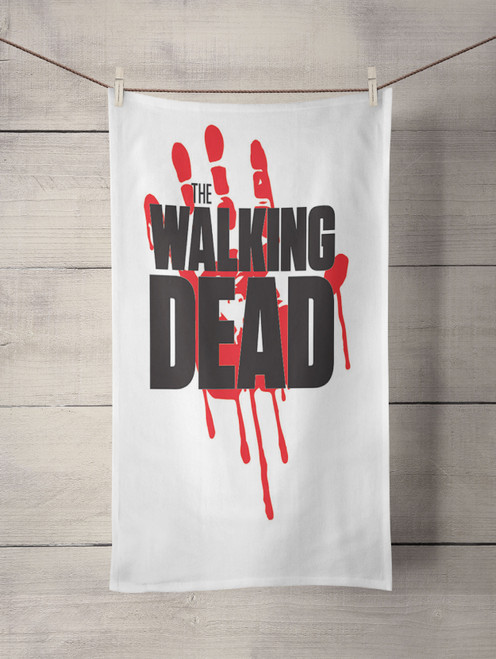 walking dead logo handprint 2 Custom Towel