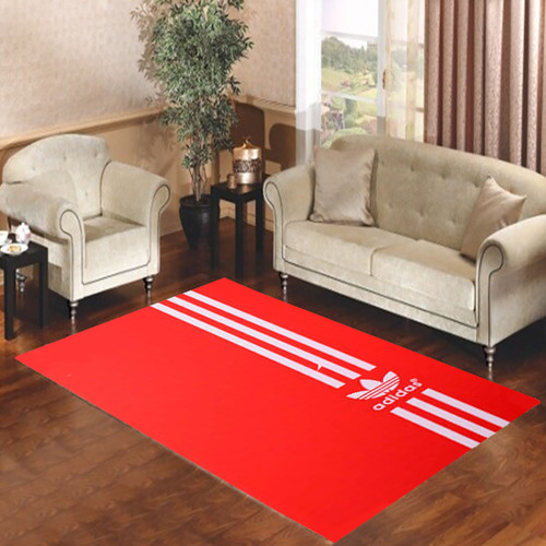 Red white Vertical Adidas Living room carpet rugs