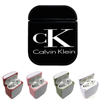 Calvin Klein Logo Black Custom airpods case - Coverszy