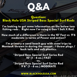 Q&A about our Striped Bass Special Surf Rods!
