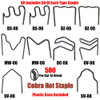 Cobra Hot Staples Kit - 10 Types CK-10 (500 Staples)