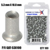 5.3mm x 10.0mm Aluminum Self Piercing Rivets, 100/Box