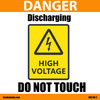 Static Cling Decal - Discharging DO NOT TOUCH