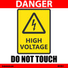 Static Cling Decal - DANGER HIGH VOLTAGE