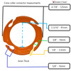 Plastic Safety Chain Cone Collar Connectors  (4-7/8 OD - 3-1/6 ID ) D