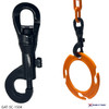 Plastic Safety Chain Spring Loaded Plastic Snap Connector - Hook C