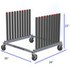 Mobile  Windshield and Glass Storage Dolly - 9 Slot B