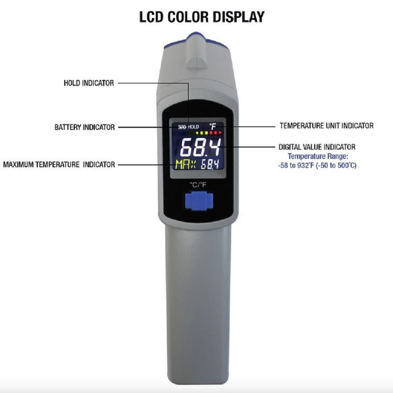 Mastercool 52224A Infrared Thermometer with Laser -4