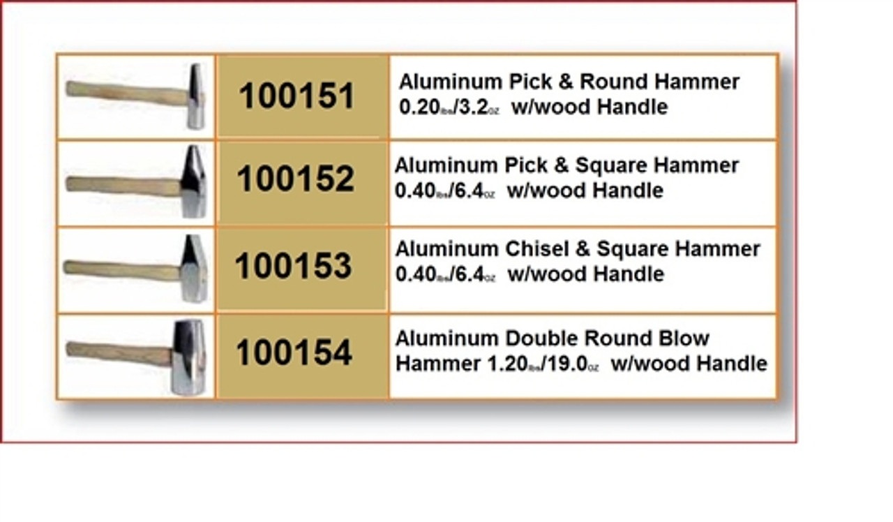 Aluminum Hammer Kit 4pc - Autobody Repair - C