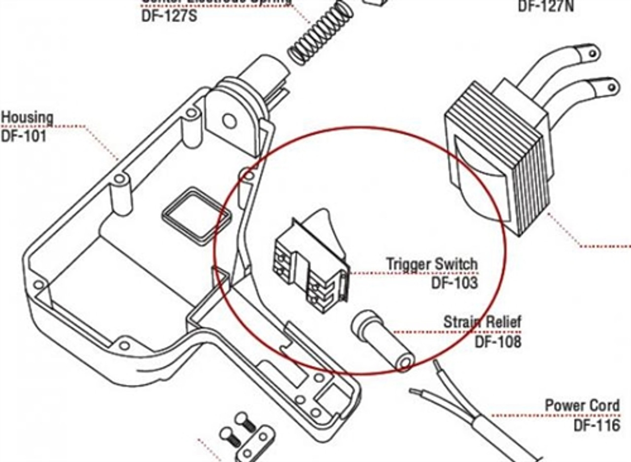 Dent Fix DF-103 Trigger Switch for DF-1 Stud Welder