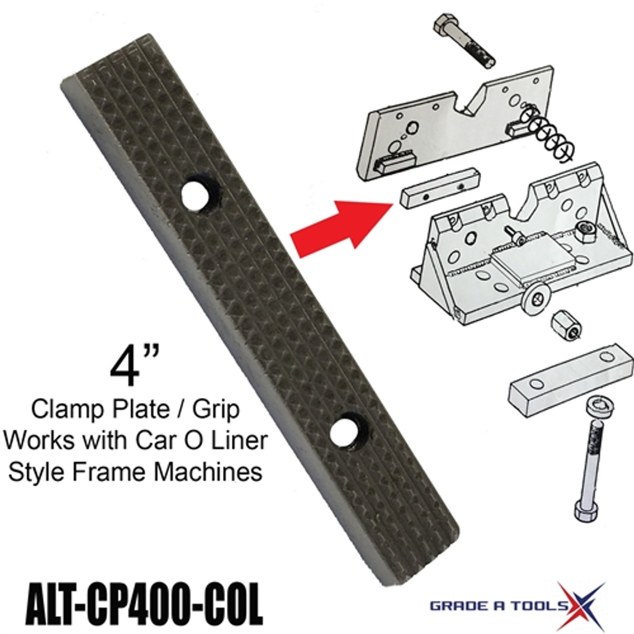 Clamp Plate | Grip 4" - Car O Liner Frame Anchoring Clamps - A