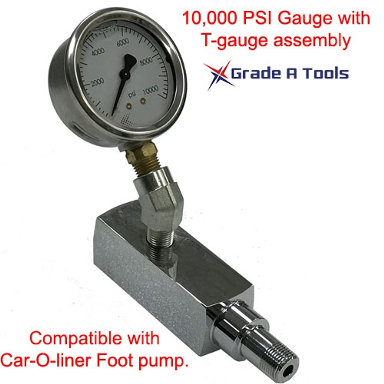 Hydraulic T-Gauge Assembly for Car O Liner Foot Pump B