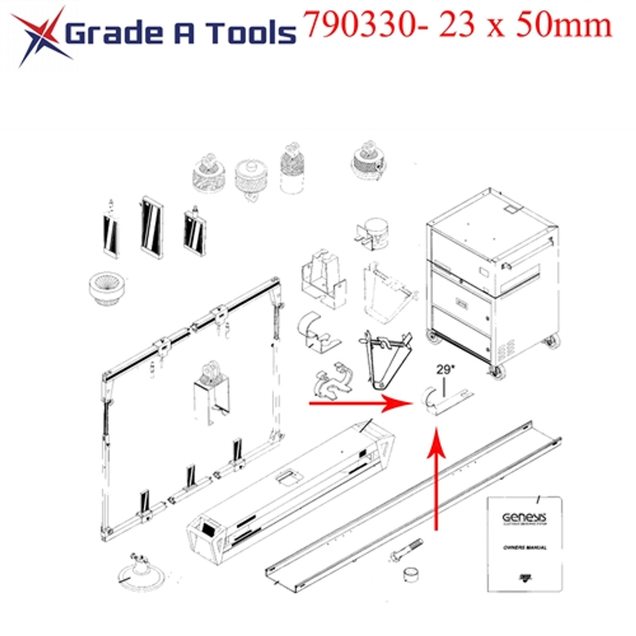 Chief Genesis Extended Side Hole Clip 23mm X 50mm - 790330