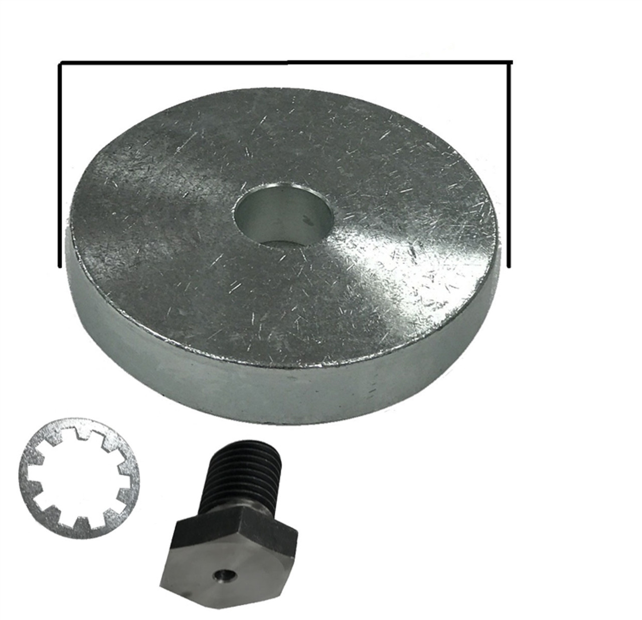 Chief Style Tower Ram Flange 3-3/4" Kit w/ Bolt and Washer