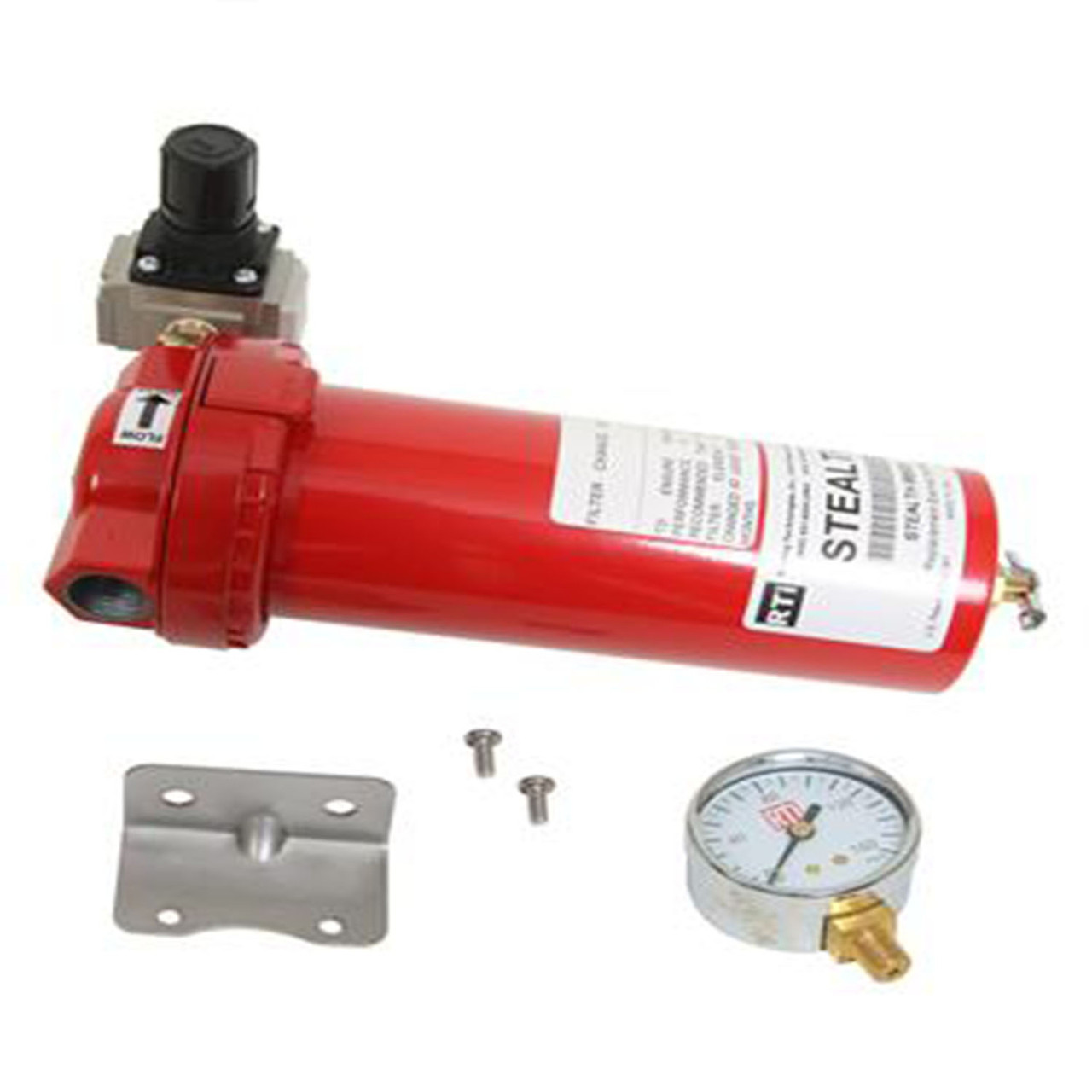 Reading Technologies Inc 6950B Stealth 1/2"  1/4" Regulated Outlet, Gauge with Bracket b