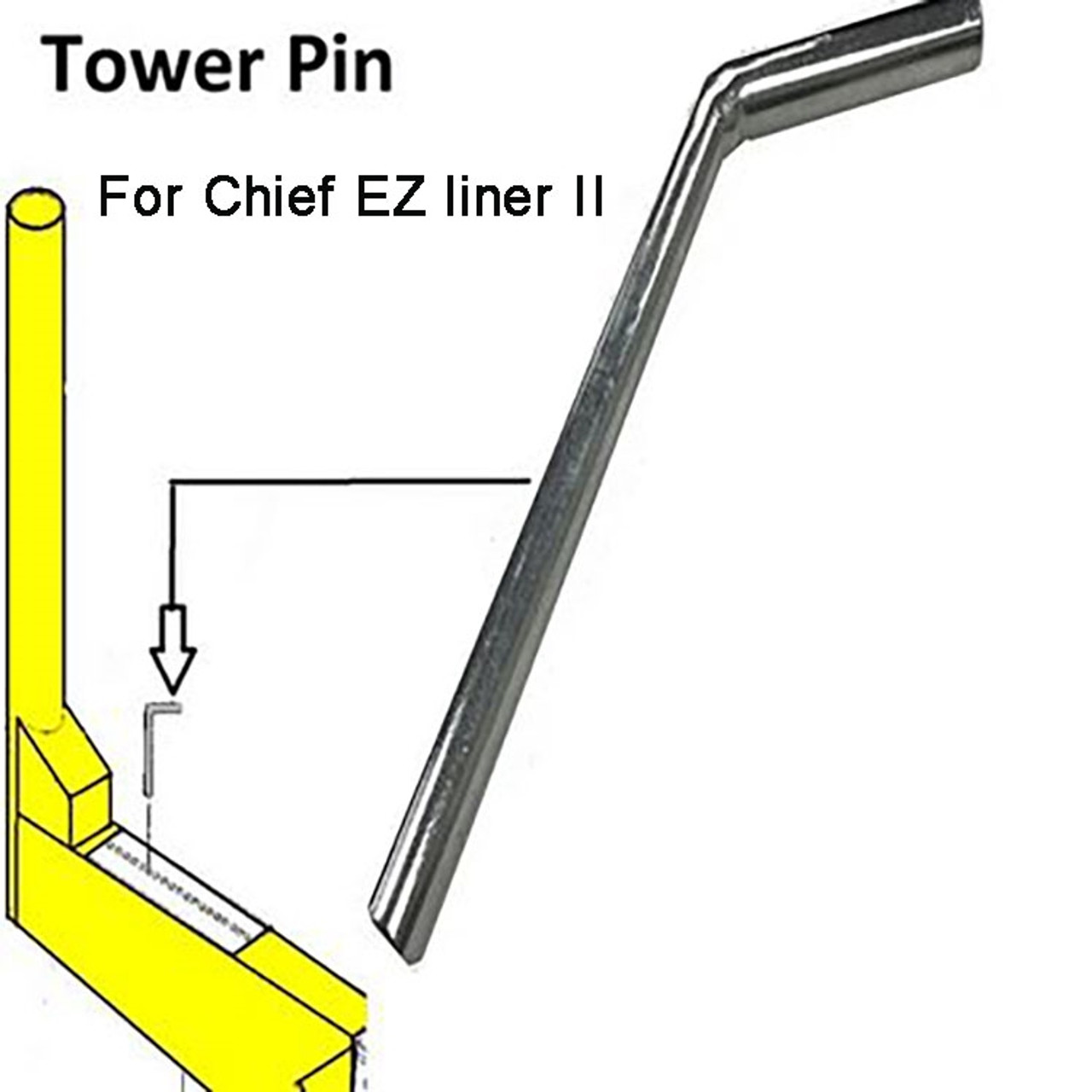 Replacement Tower Lock Pin - For Chief EZ-liner II Frame Machine