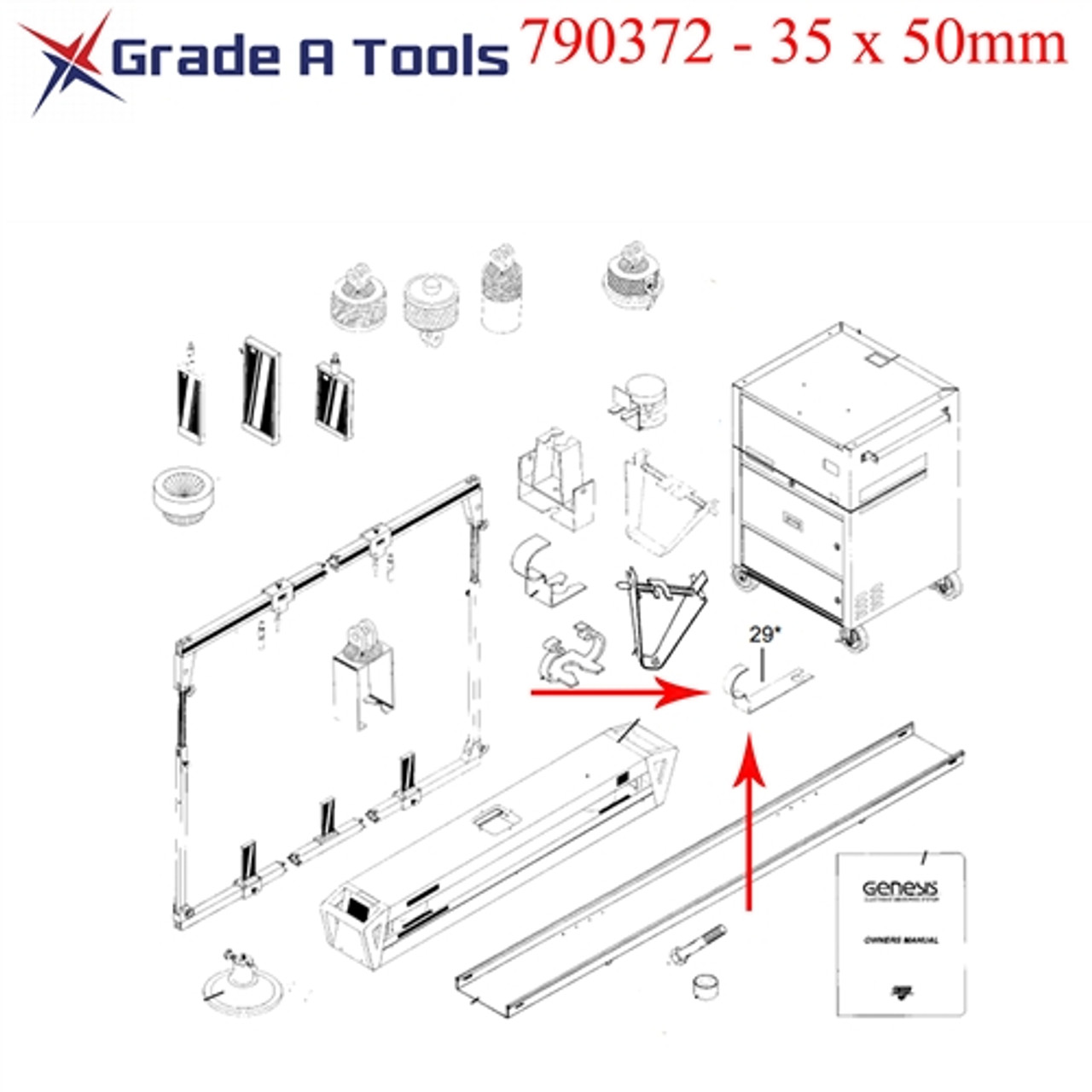 Chief Genesis Extended Side Hole Clip 35mm X 50mm - 790372