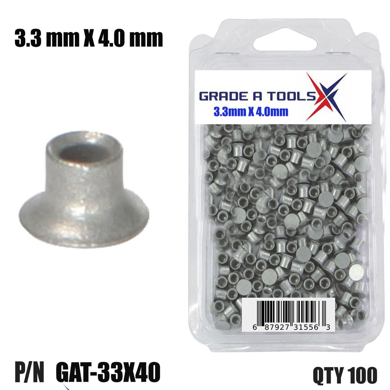 Self Piercing Rivets  3.3 X 4.0 for collision repairs
