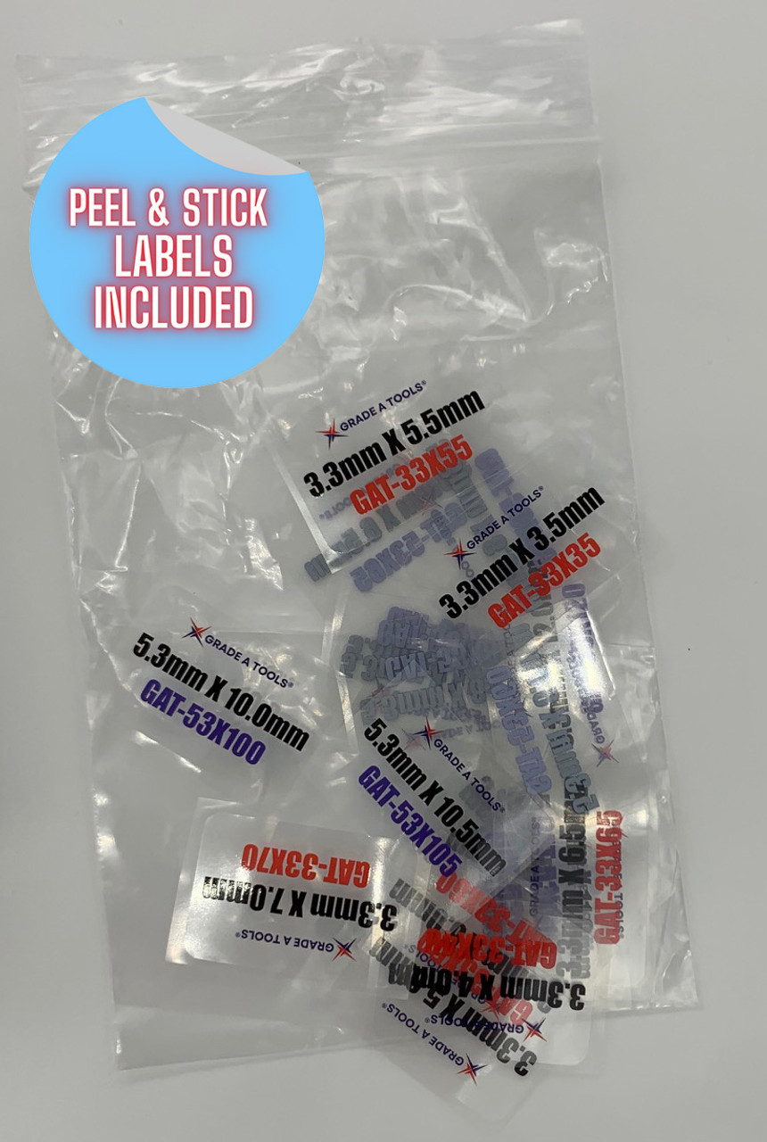 1500 Piece Aluminum Self Piercing Rivet Kit - 100 each of 15 Sizes with storage case