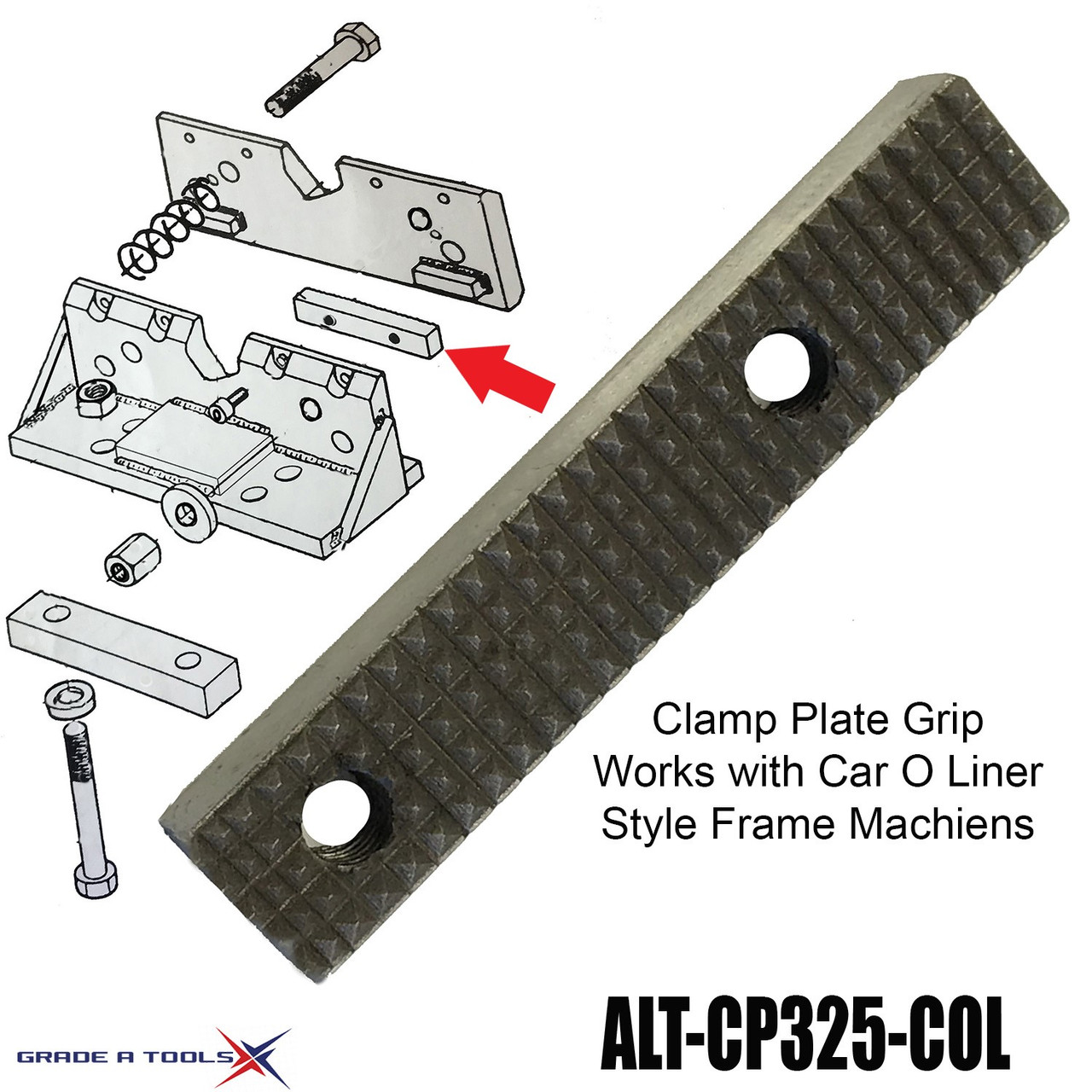 Clamp Plate  Grip 3-5/16" - Car O Liner Frame Anchoring Clamps