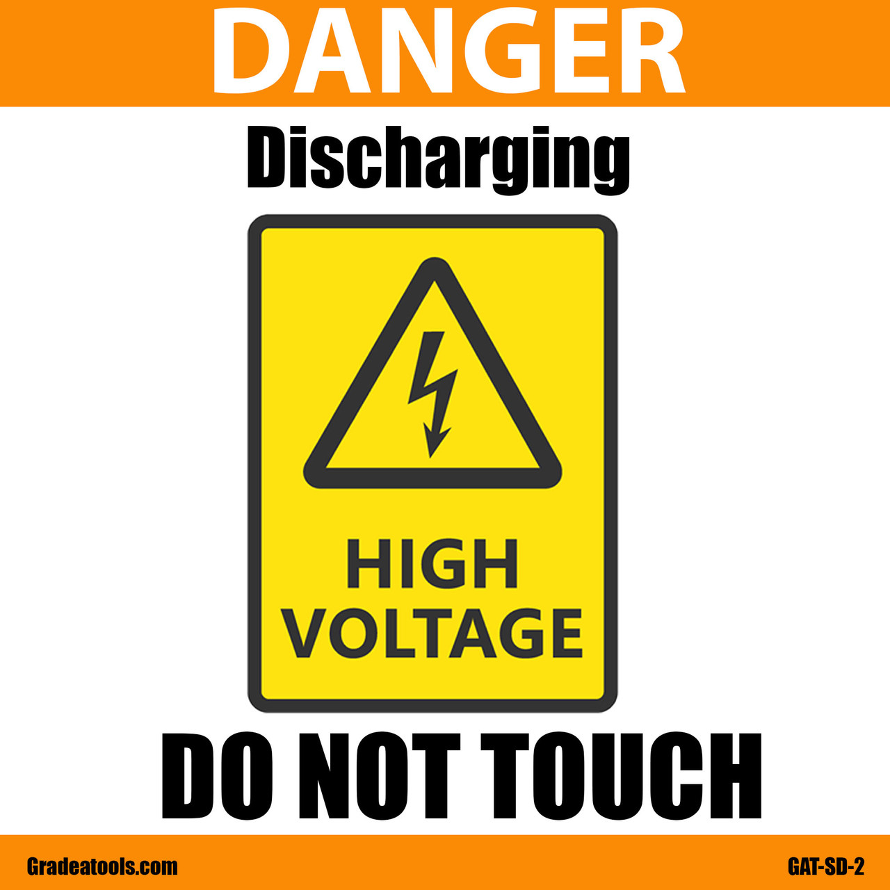 Static Cling Decal - Discharging DO NOT TOUCH